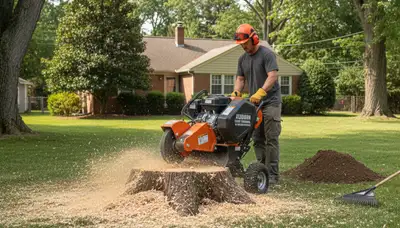 Professional stump grinding service removing tree stumps in Auburn, WA for Tacoma tree removal experts