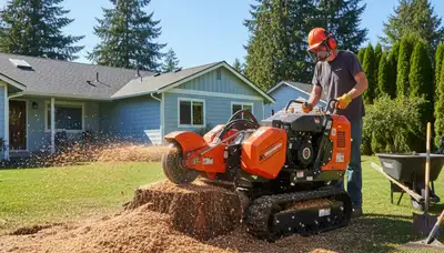 Professional stump grinding and tree removal service in Puyallup, WA for clean, level landscapes