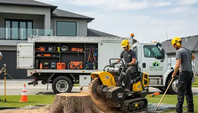 Professional stump removal service clearing yard in Tacoma, WA by Chop Chop Tree experts