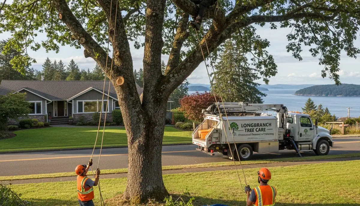 Professional tree removal service in Tacoma WA safely clearing large trees and debris
