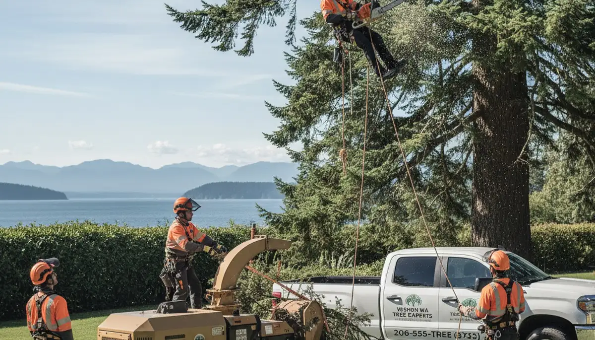 Professional tree removal service in Tacoma WA safely cutting and clearing large trees